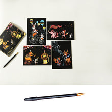 Load image into Gallery viewer, 4pcs DIY Drawing Painting Rainbow Scratch Art Mini Notes with Stylus
