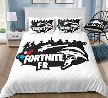 Load image into Gallery viewer, 3D Cartoon Bedding Suit Fortnites Quilt Cover Fortress Night Printed

