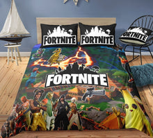 Load image into Gallery viewer, 3D Cartoon Bedding Suit Fortnites Quilt Cover Fortress Night Printed
