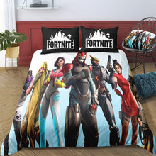 Load image into Gallery viewer, 3D Cartoon Bedding Suit Fortnites Quilt Cover Fortress Night Printed
